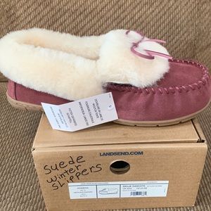 Brand new lands end slippers. Size 10. Spiceberry